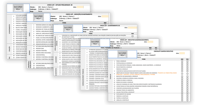 Checklists para todas as etapas